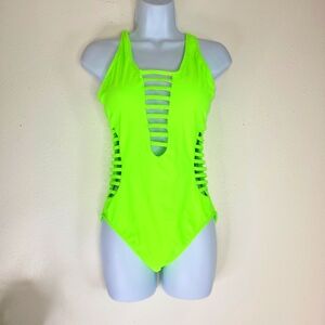 Neon Green Women's One Piece Swimsuit